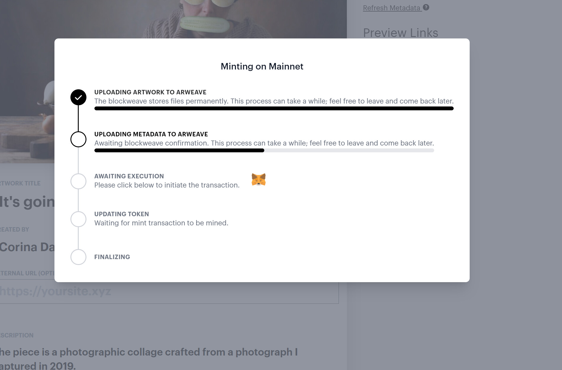 Metadata not updates to Arweave and Studio Page not displays correctly -  Questions - Manifold Community Forum