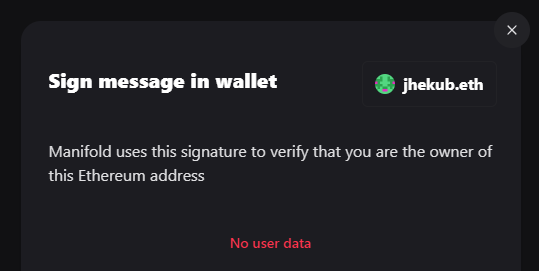 no user data